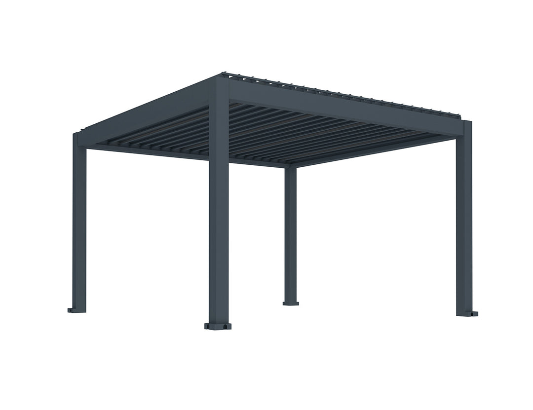 Tasman Motorised Freestanding Louvre Roof, Size: 4 x 4m, Colour: Charcoal