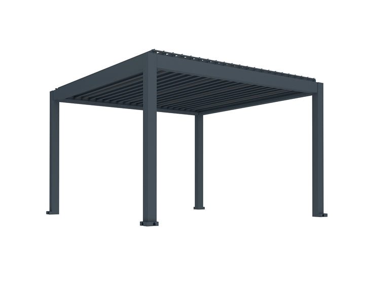 Tasman Motorised Freestanding Louvre Roof, Size: 4 x 4m, Colour: Charcoal