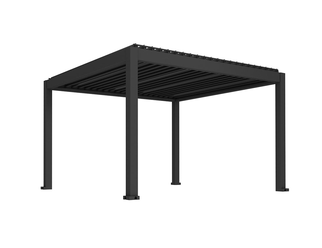 Tasman Motorised Freestanding Louvre Roof, Size: 4 x 4m, Colour: Black