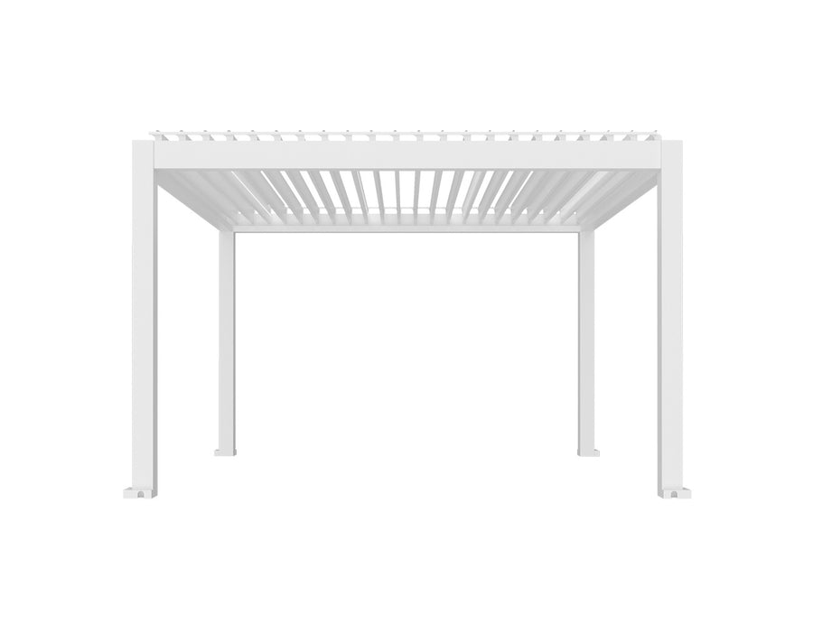 Tasman Motorised Freestanding Louvre Roof, Size: 4 x 4m, Colour: Charcoal / White