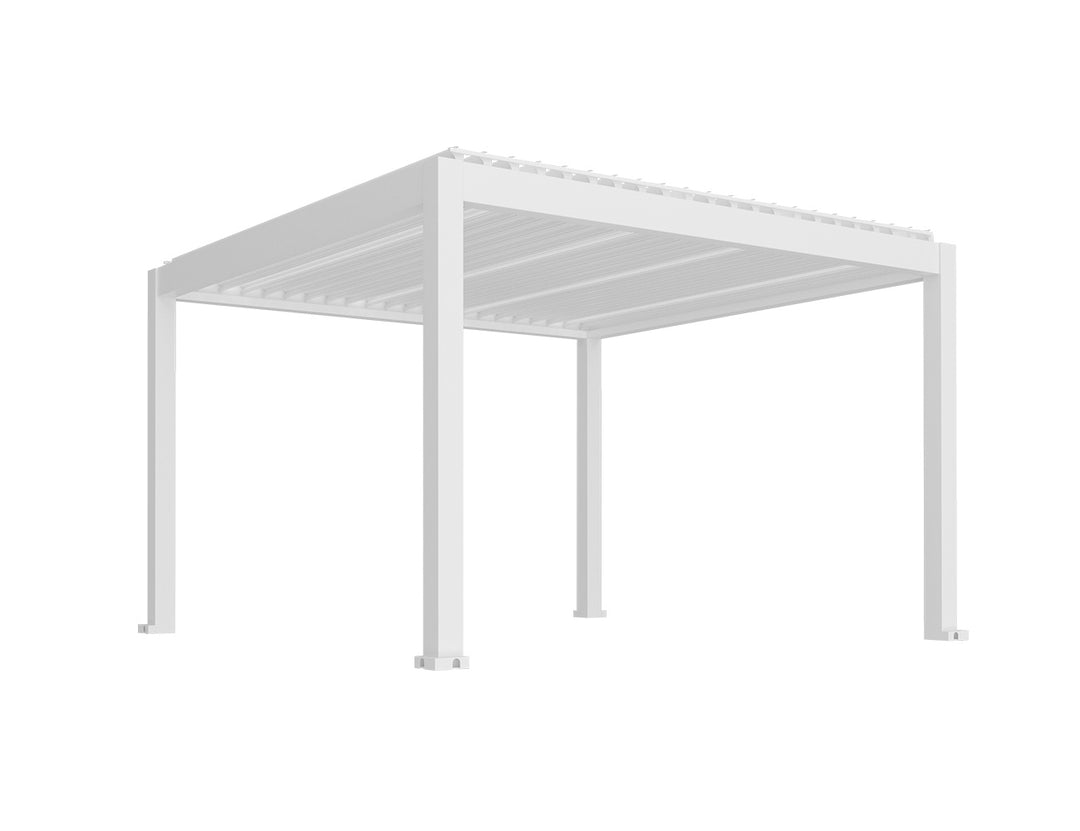 Tasman Motorised Freestanding Louvre Roof, Size: 4 x 4m, Colour: White