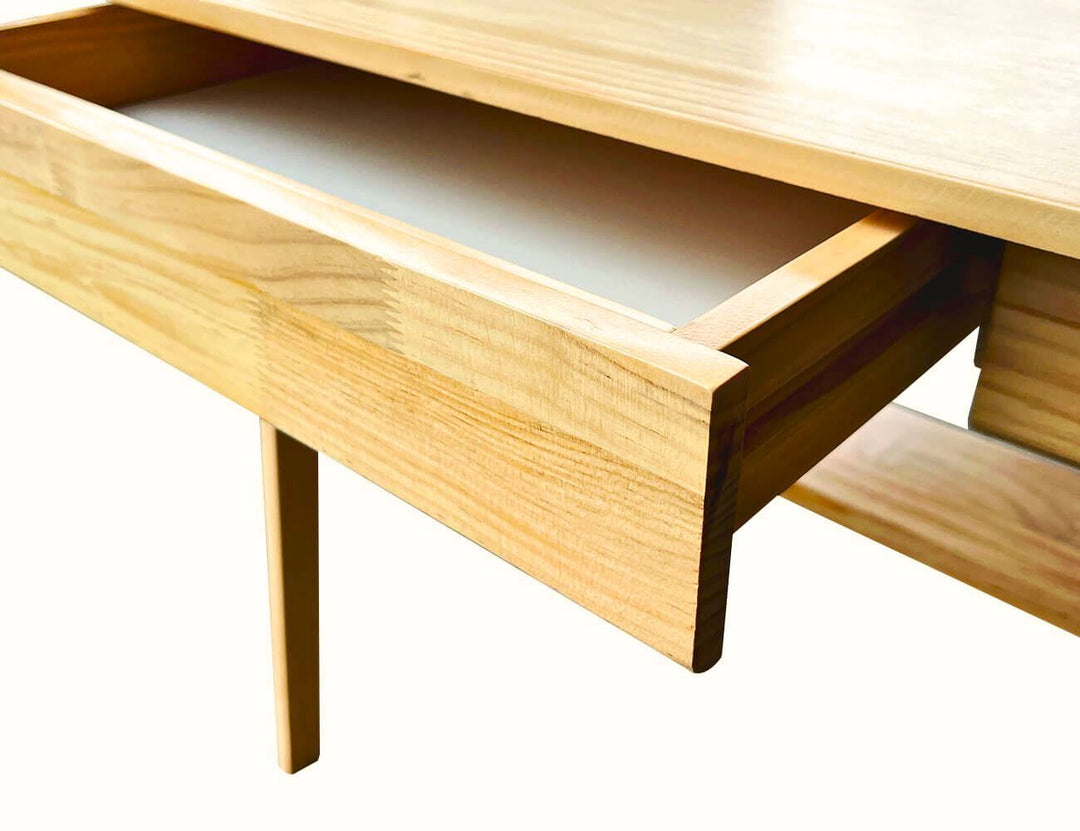 Pine Wood Study Computer Desk With Drawers- 120W x 75H cm