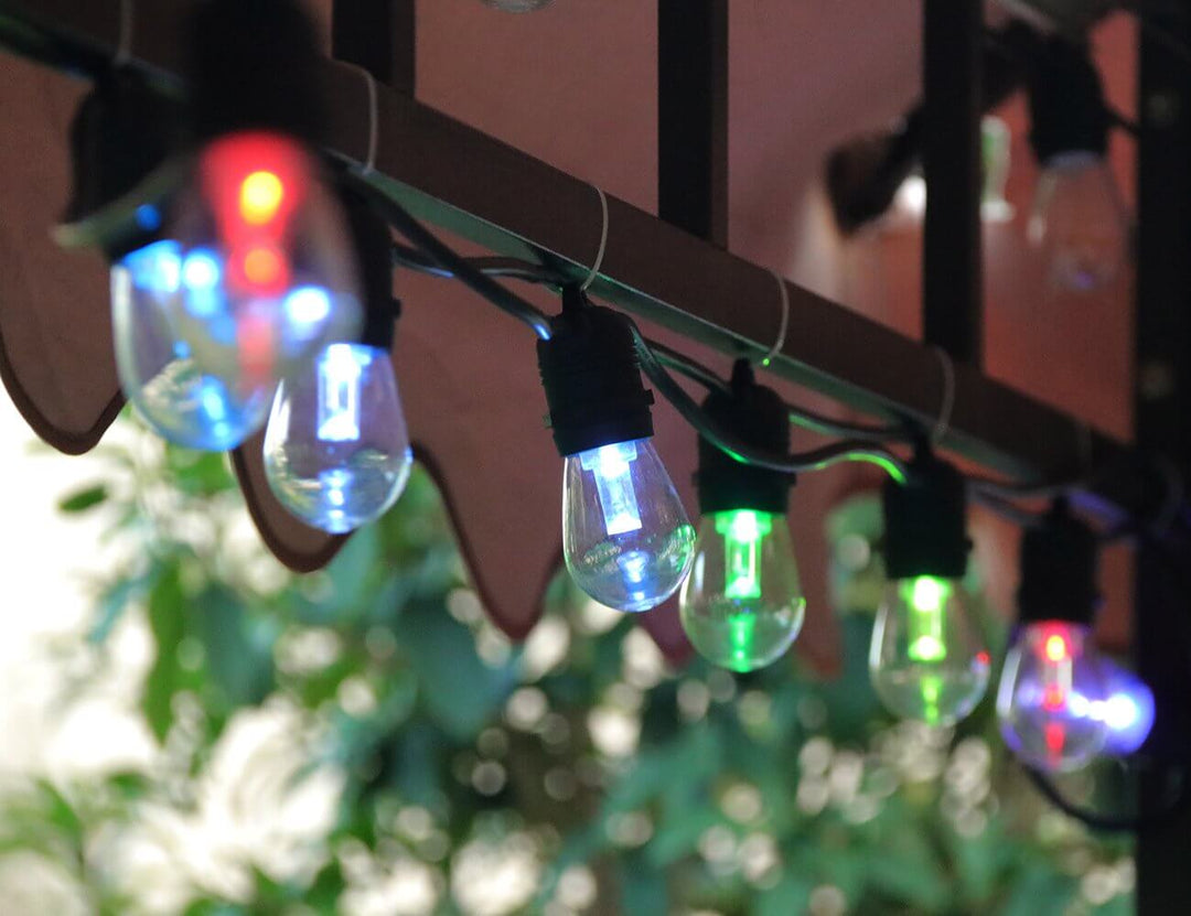 Outdoor LED Festoon String Lights - 10m Multi-Colour