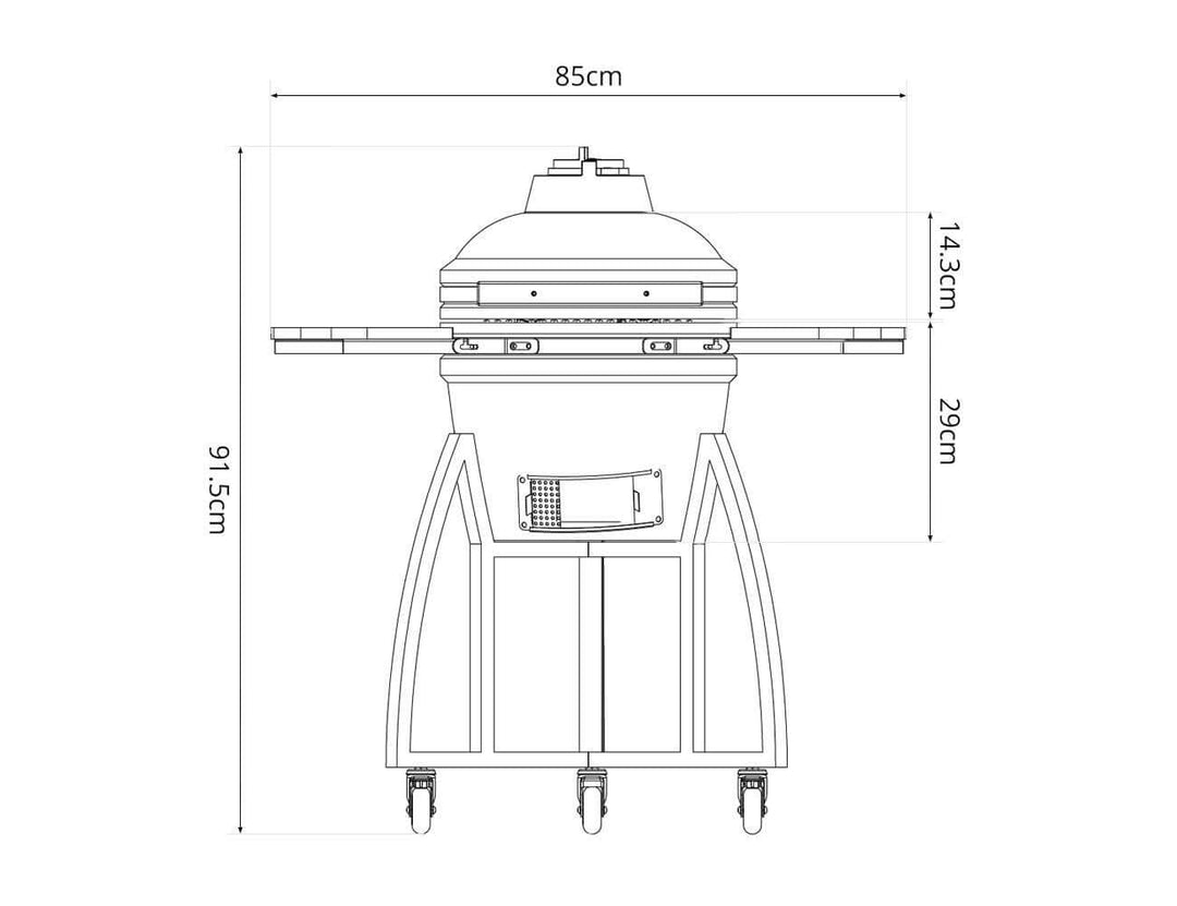 16" Kamado BBQ Grill With Accessory Pack