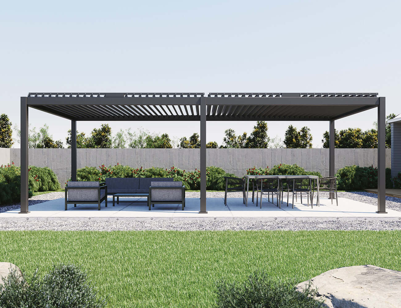 Kapiti Motorised 8 X 4m Aluminium Louvre Pergola