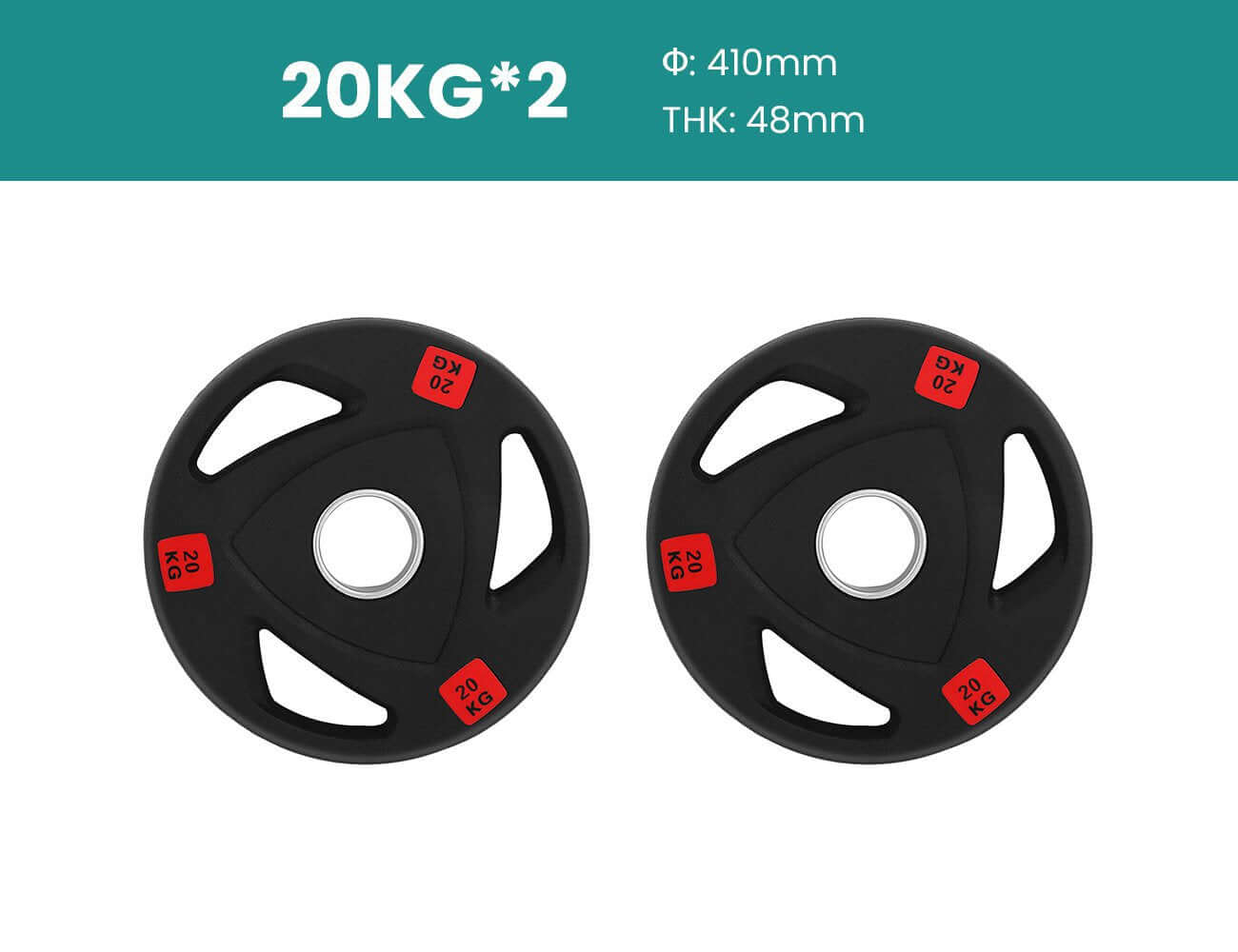 2 x shop 20kg weight plates