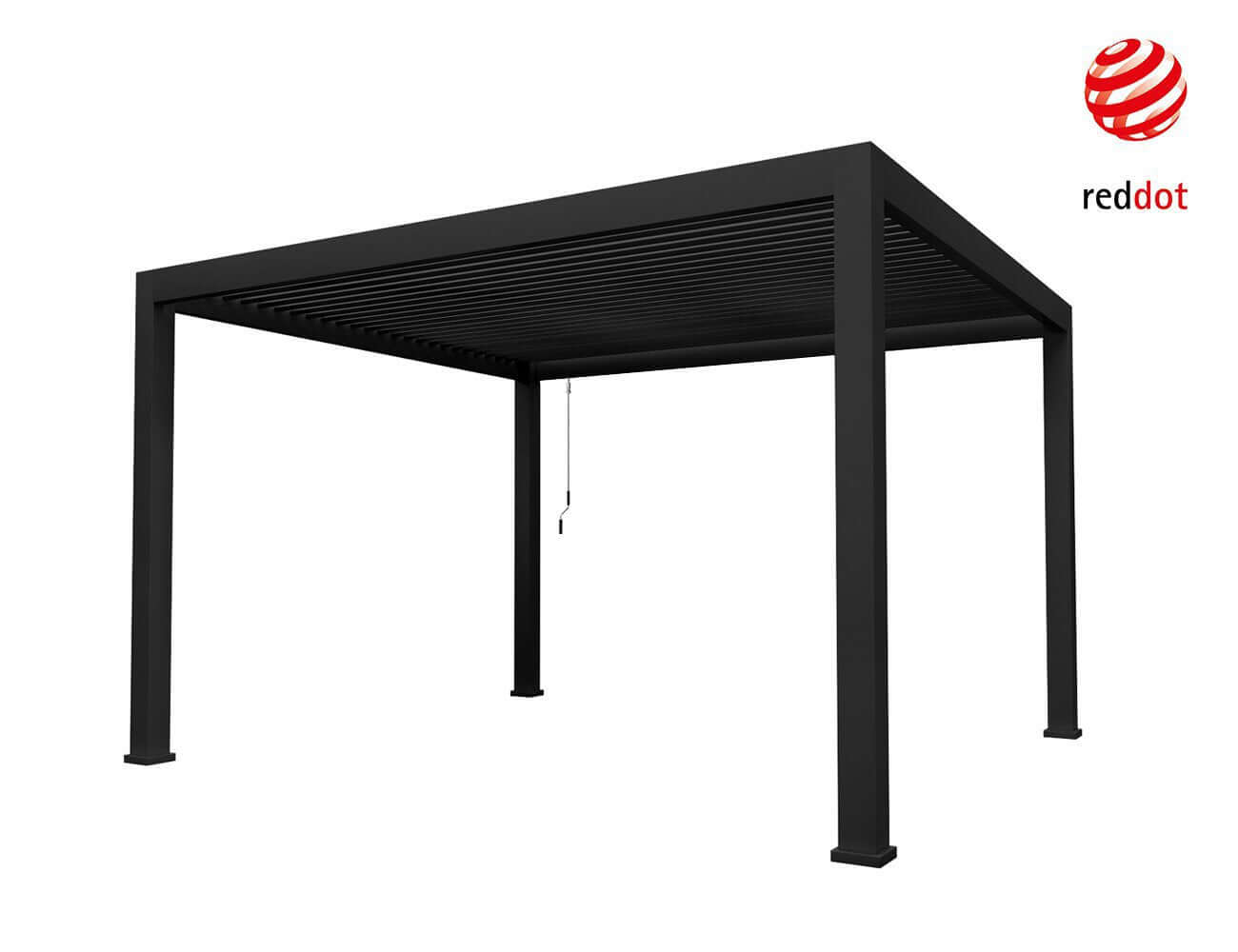 Waihi 3.1 X 4m Louvre Roof Aluminium Pergola, Colour: Charcoal,