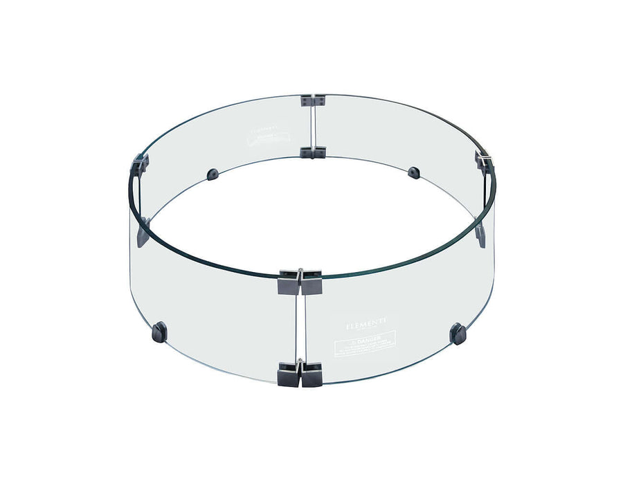 Round Fire Pit Glass Wind Guard -d62.1 X 18cm, ,