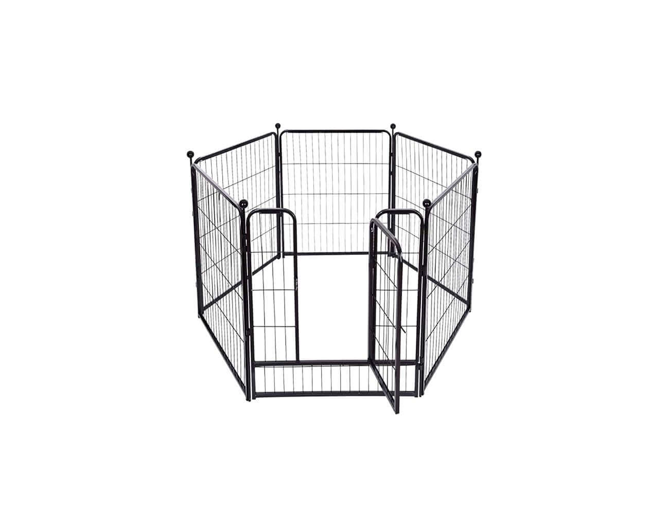6 Panels Dog Pet Playpen - 80x80cm, ,