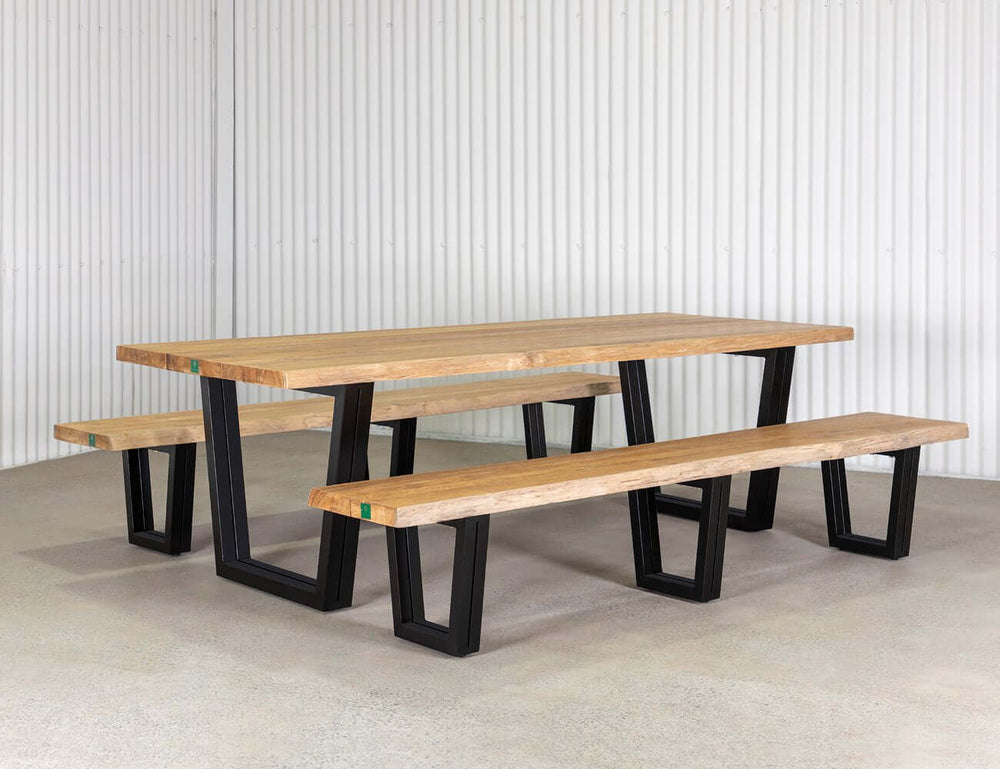 Acerbic Teak Dining Table And Bench Bundle - 250cm, ,