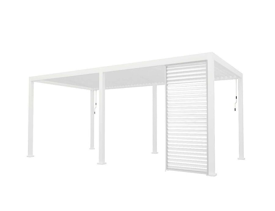 Waihi&Hahei Aluminium Pergola Shutter Wall - 0.93m, Colour: White,