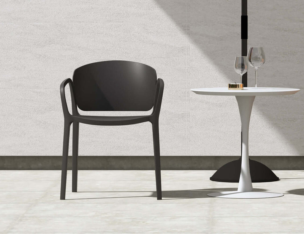Andi Outdoor Patio Dining Armchair, Colour: Black,