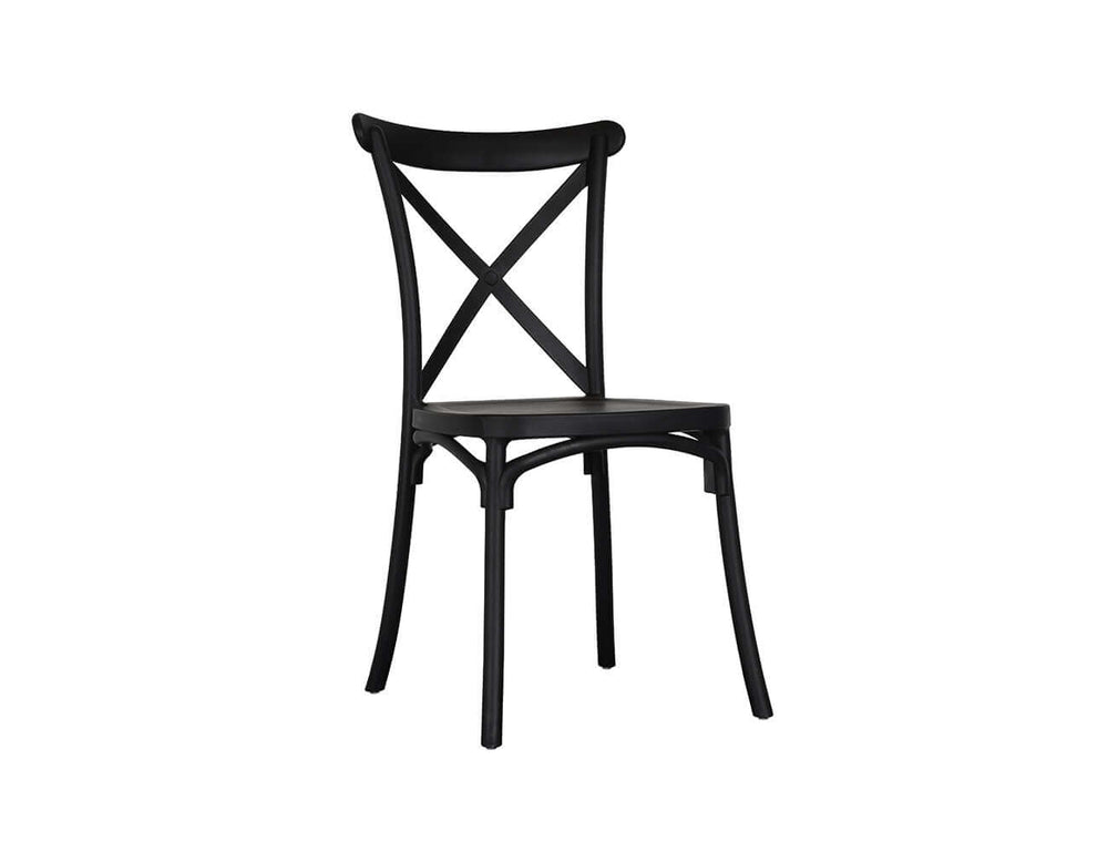 Avis Outdoor Patio Dining Chair, Colour: Black,