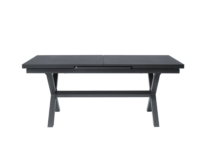 Tuba Outdoor Extension Table + 2 Bench Seats, Colour: Dark Grey,