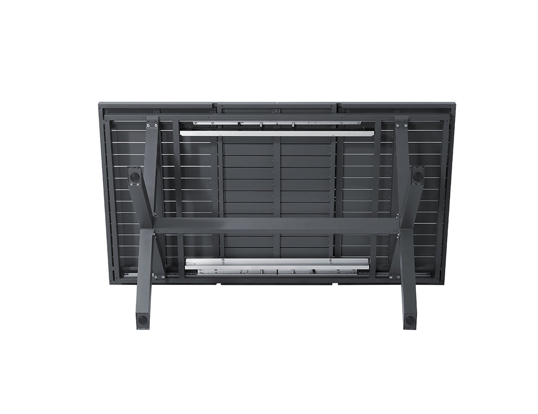 Tuba Outdoor Extension Table + 2 Bench Seats, Colour: Dark Grey,