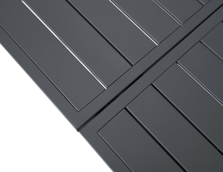 Tuba Outdoor Extension Table + 2 Bench Seats, Colour: Dark Grey,