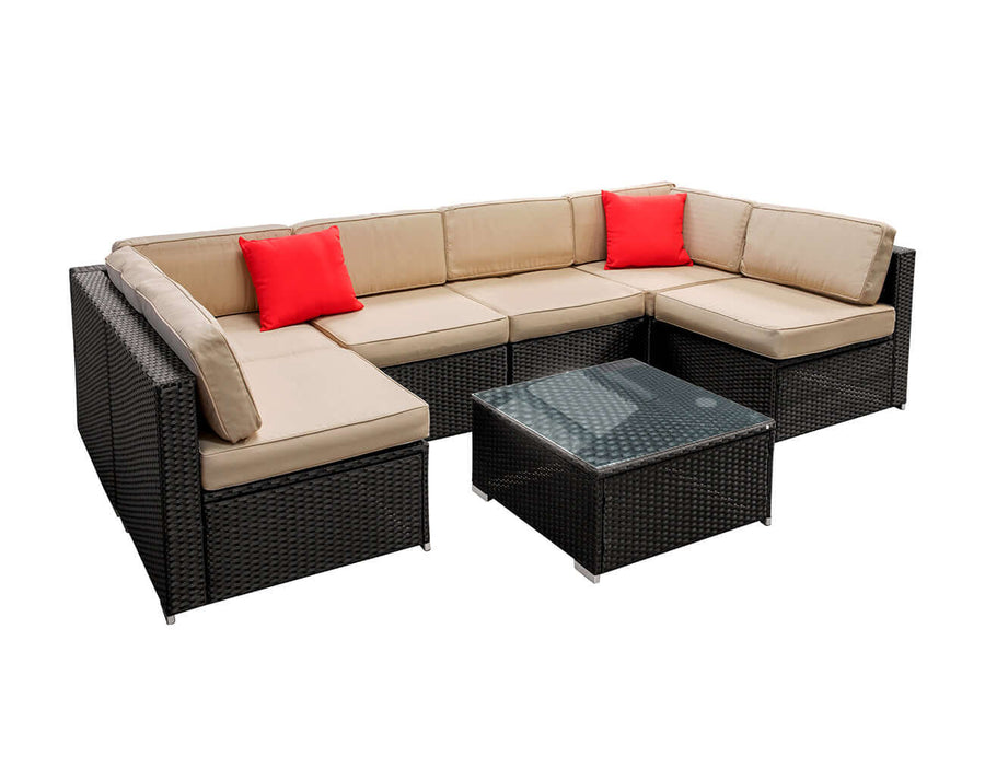 Nova Outdoor Lounge Sofa Set 7Pcs, ,