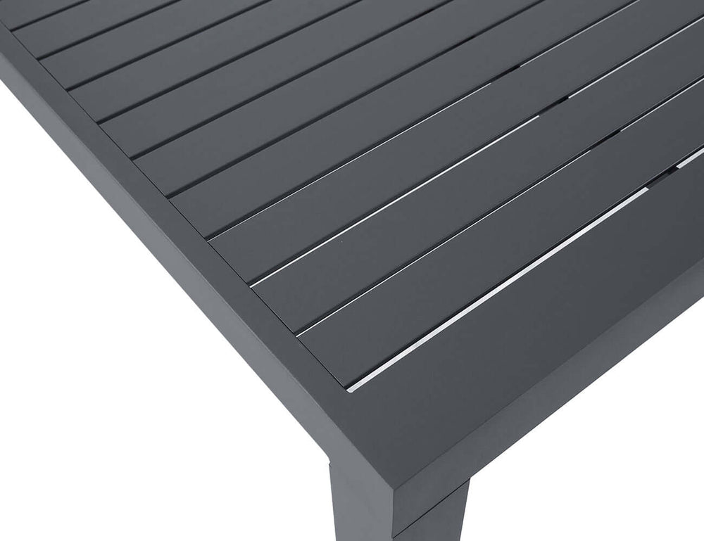 Cirrus Aluminium Outdoor Patio Dining Table 160 X 80cm, Colour: Dark Grey,