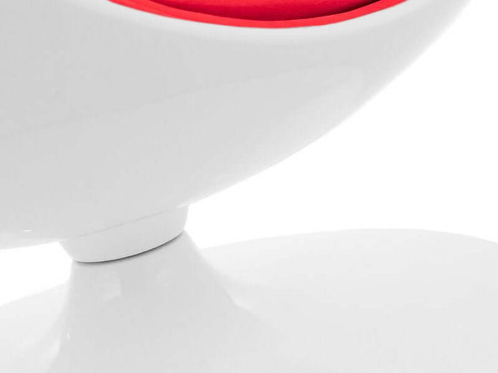 Classic Modern Ball Chair--, Colour: Black/Red,