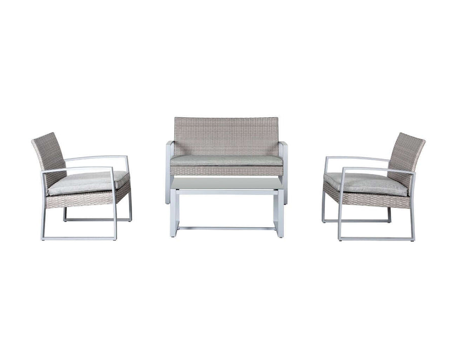 Corvus Pe Rattan Outdoor Sofa Set - 4pc, ,