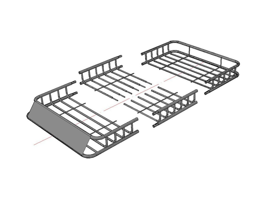 Extendable Roof Rack Basket Cargo 110-162cm