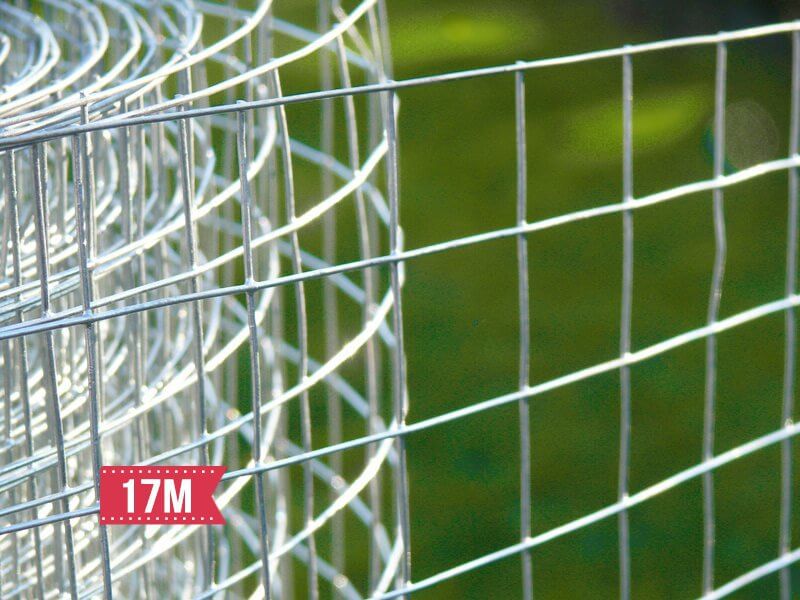 Galvanised Wire Mesh Fence Netting - 17m