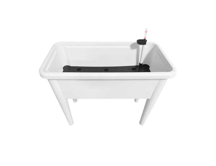 Self Watering Raised Garden Bed Outdoor Planter With Cover - White