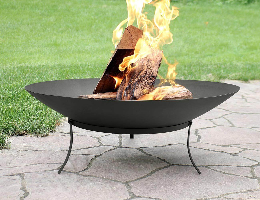 Inferno Outdoor Carbon Steel Brazier Fire Pit Bowl 80cm