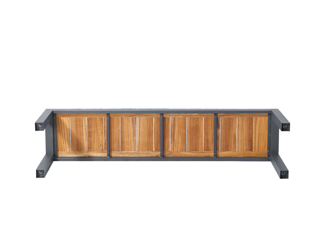 Nimbus Teak Outdoor Bench Seat With Aluminium Frame 180cm