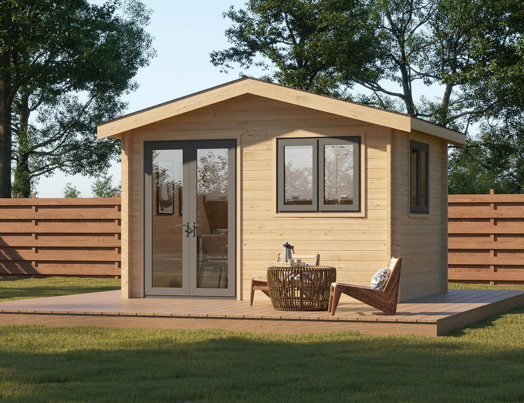 Meadow Solid Wood Cabin Garden House - 3.6 x 3m