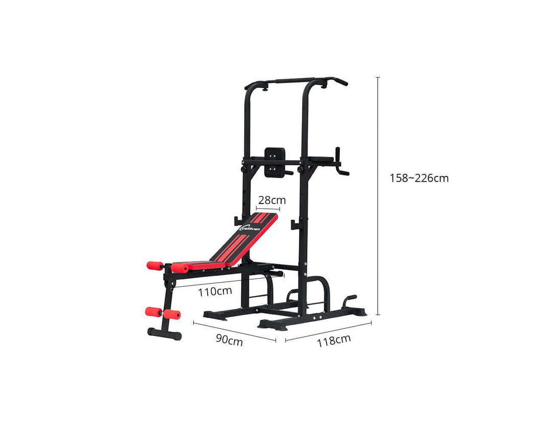 Multifunctional Pull Up Power Tower with Bench