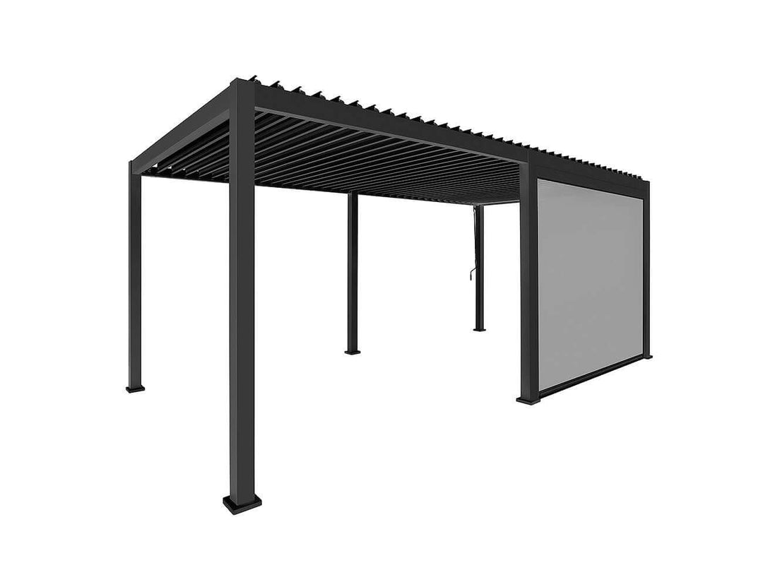 Waihi&Hahei Pergola Retractable Shade Blind - 3m - only blind, Colour: Charcoal,