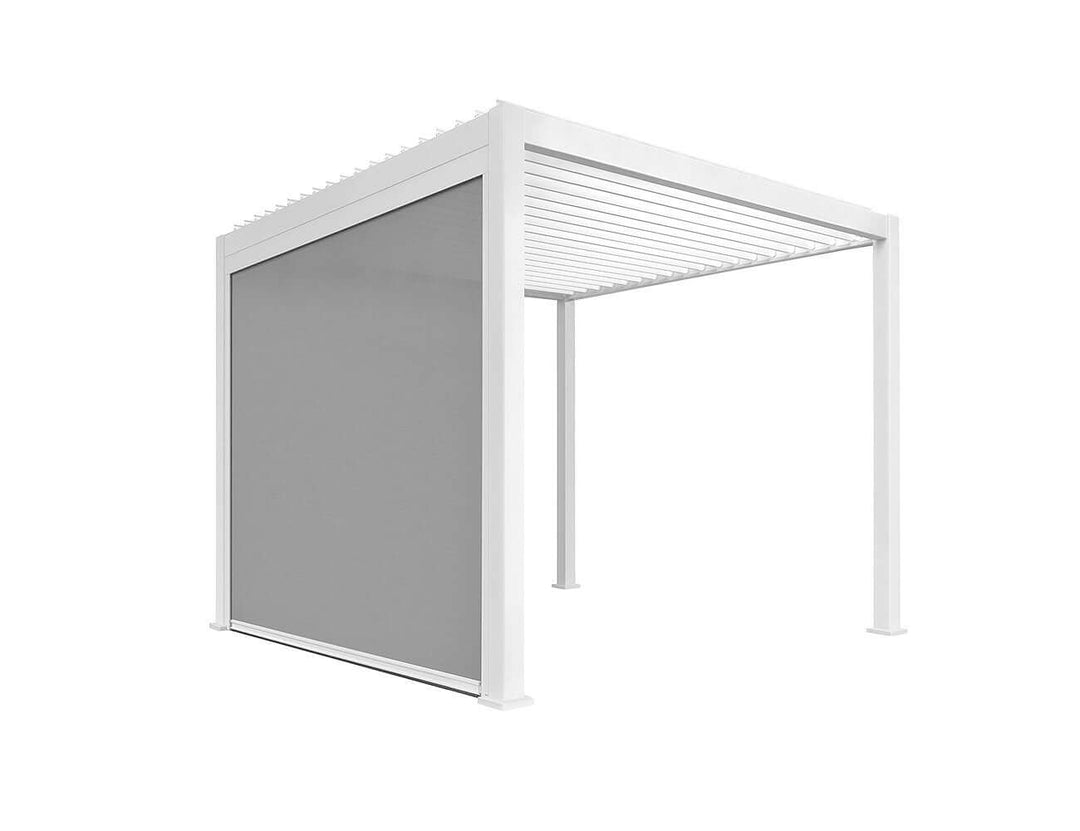 Waihi&Hahei Pergola Retractable Shade Blind - 3m - only blind, Colour: White-Charcoal,