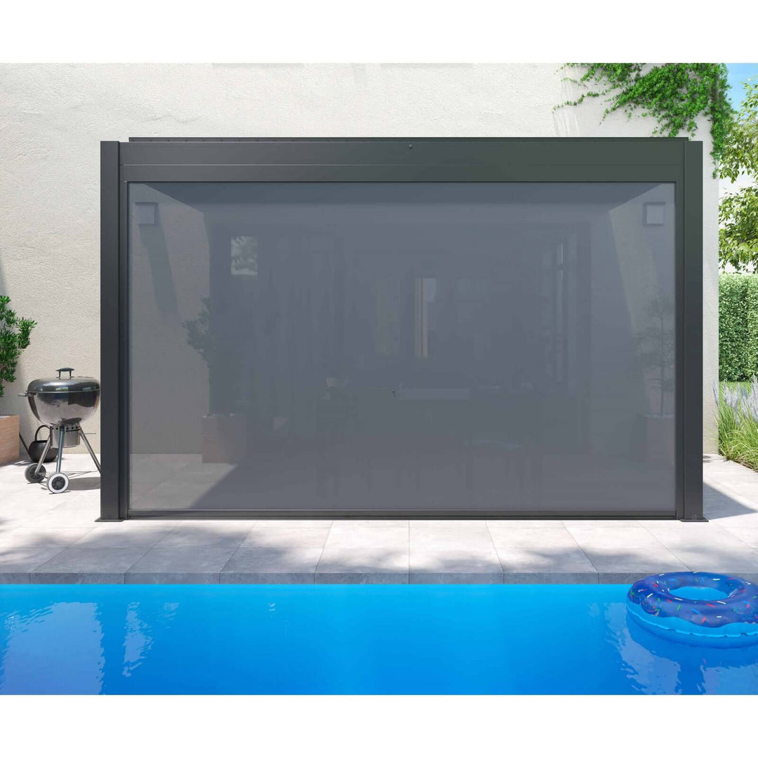 Piha&Raglan Motorised Shade Blind - 3m, Colour: Charcoal,