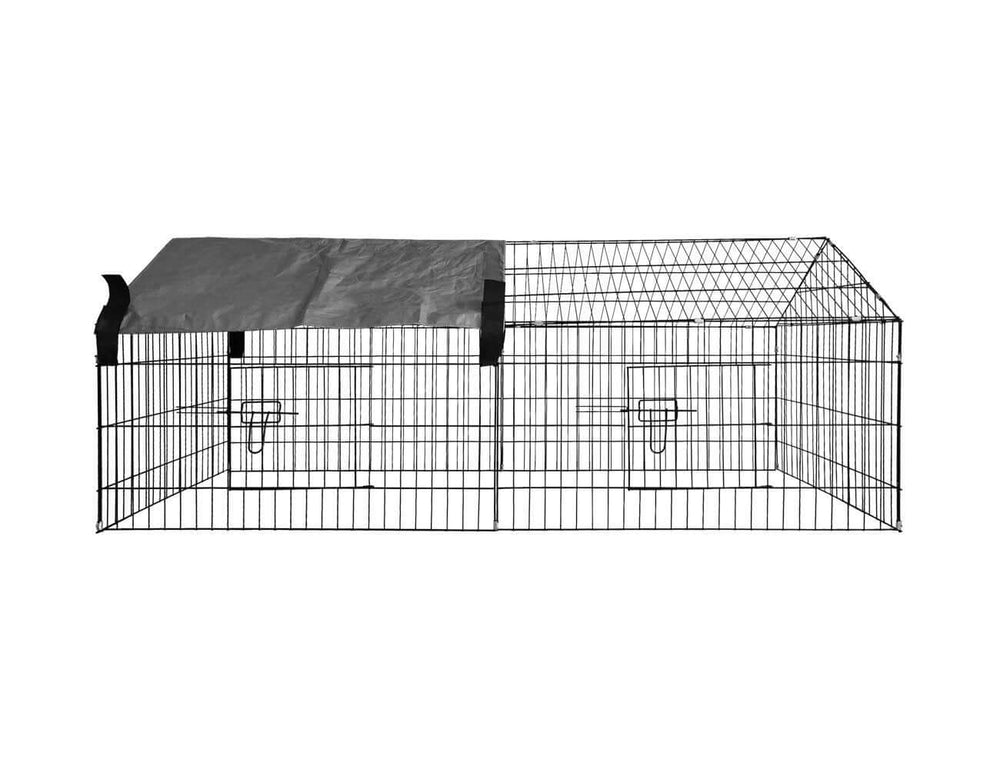 Chicken/Rabbit Run Cage with Sun Cover - 185 x 75 x 75cm