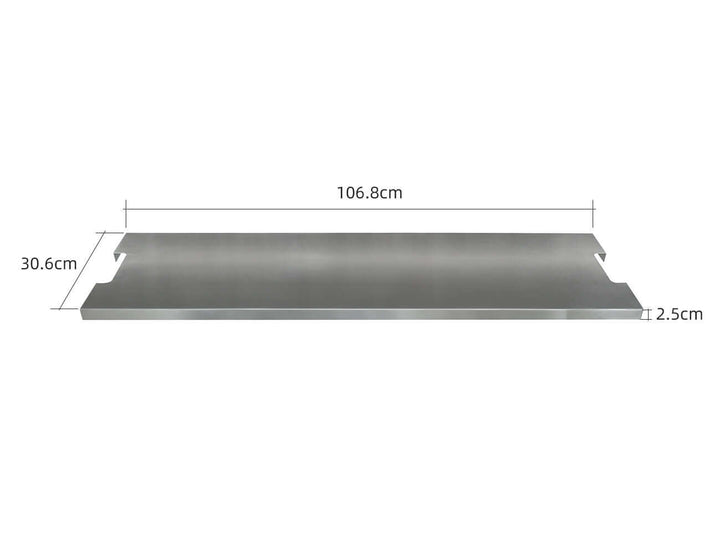Rectangle Stainless Steel Fire Pit Cover - 106.8 X 30.6 X 2.5cm