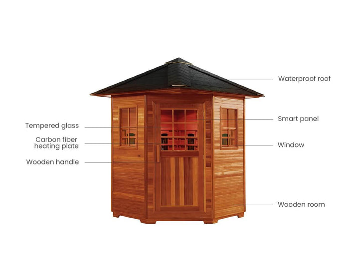 Red Cedar Infrared Sauna - Cabin