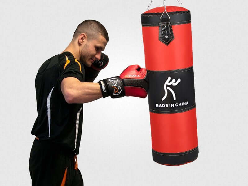 Red And Black Boxing Punching Bag - 80cm - Living Culture