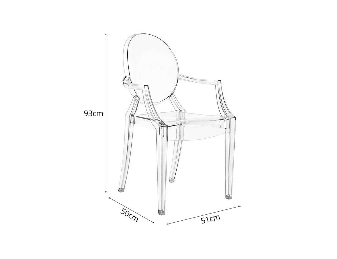 Replica Louis Ghost Chair - Transparent---, ,