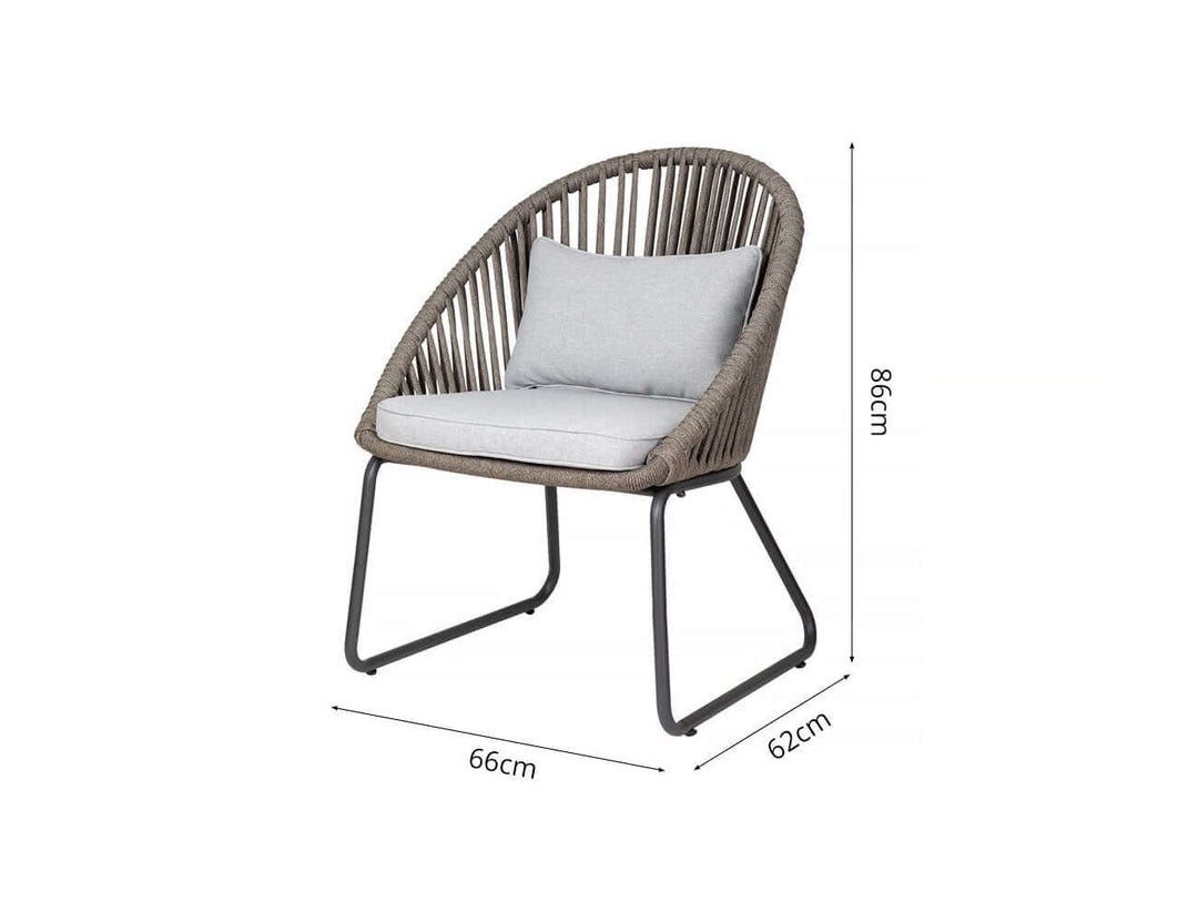 Rifleman Aluminium and Rope Outdoor Dining Chair