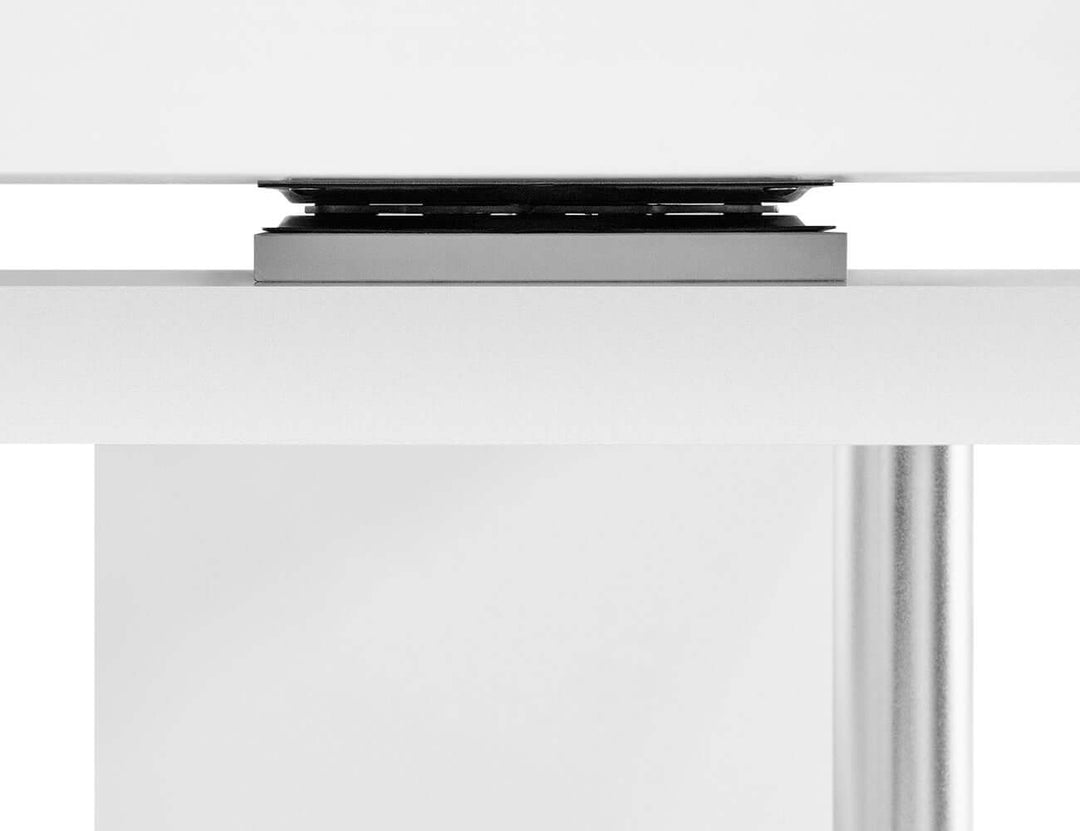 Rotating Computer Desk And Shelf - White 120cm