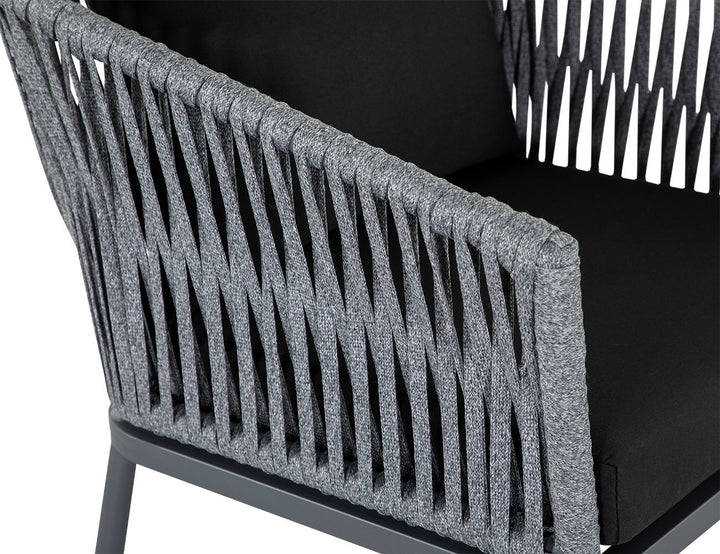 Shearwater Aluminium And Rope Outdoor Dining Chair, ,
