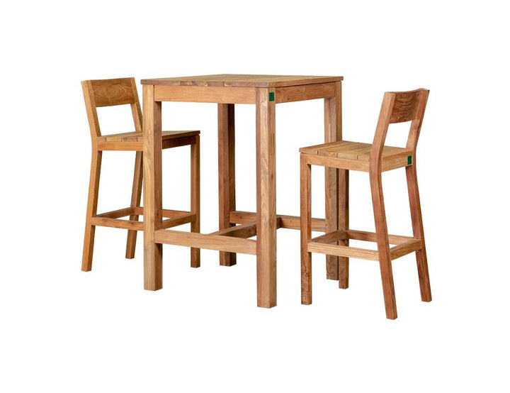 Teak Bar Chair And Square Table Bundle, ,