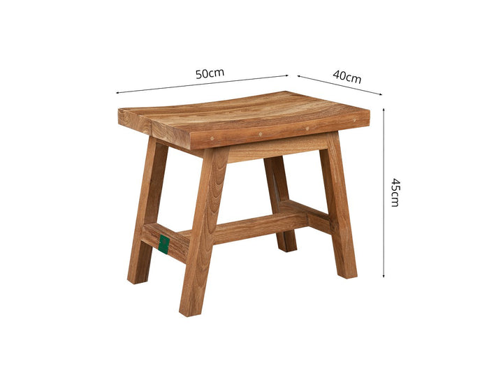 Teak Rectangular Stool, ,