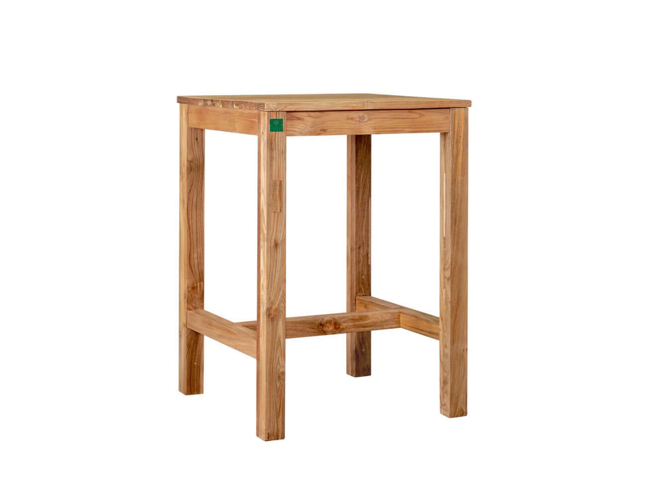Teak Square Bar Leaner Table 75 X 75 X 105cm - Living Culture