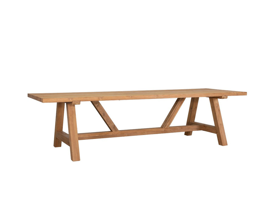 Stalwart Teak Trestle Dining Table 300cm, ,