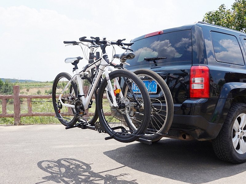 Universal Hitch Mount Dual Bike Car Carrier Rack, ,