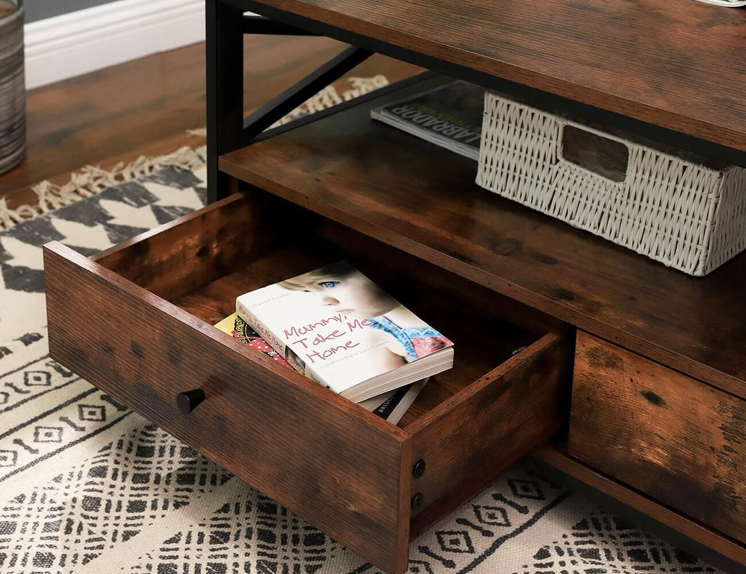Vasagle Coffee Table with 2 Drawer