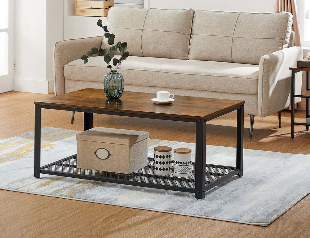 Vasagle Rectangle Coffee Table with Shelf