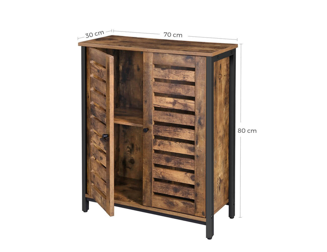 Vasagle Storage Cabinet With Louvered Doors - Living Culture